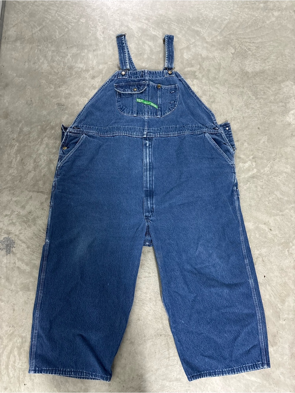 Vintage Men's Denim Overalls - Blue-size 56x19